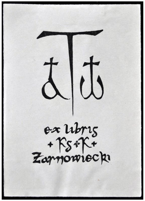 Gołębniak Antoni (02) Exlibris ks. K. Żarnowiecki,  X2, 1954