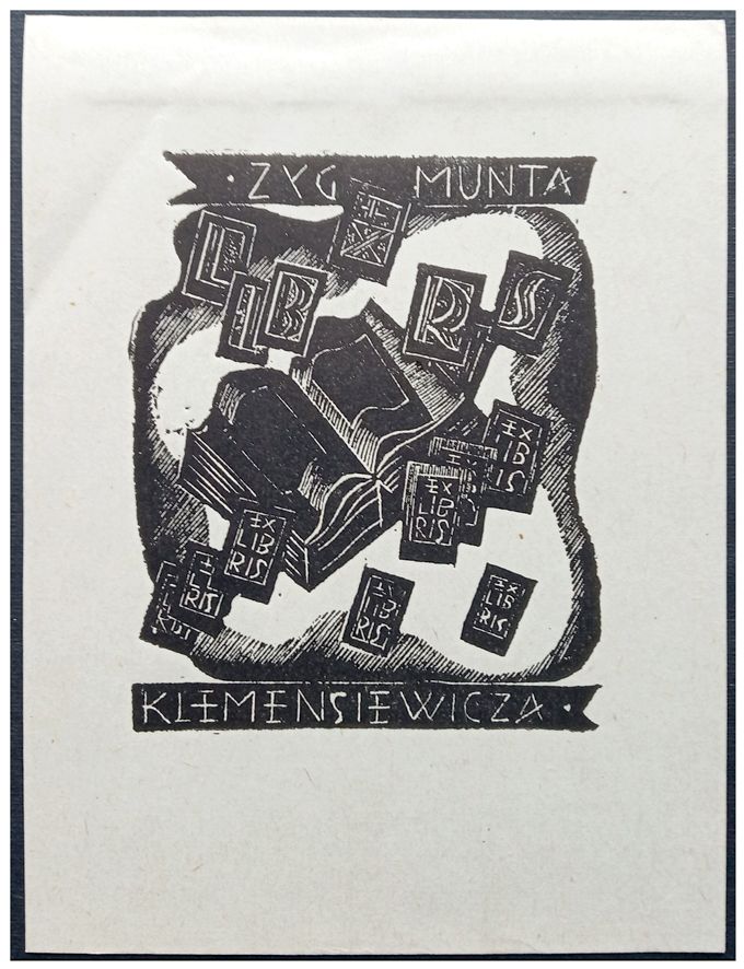 Cieślewski Tadeusz (02) Exlibris Zygmunta Klemensiewicza, X2
