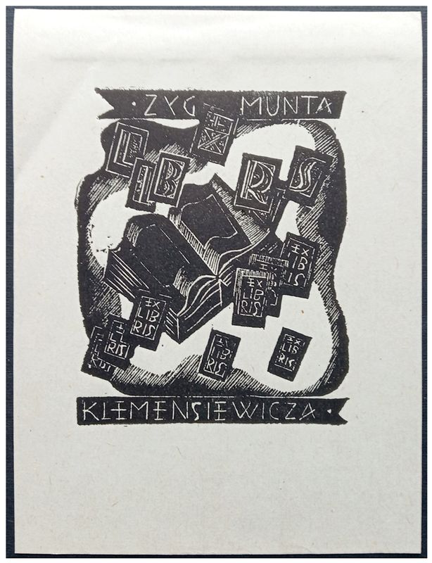 Cieślewski Tadeusz (02) Exlibris Zygmunta Klemensiewicza, X2