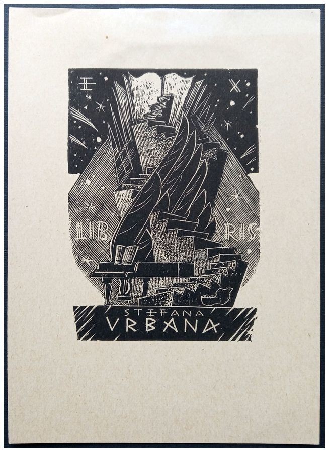 Cieślewski Tadeusz (04) Exlibris Stefana Urbana, X2