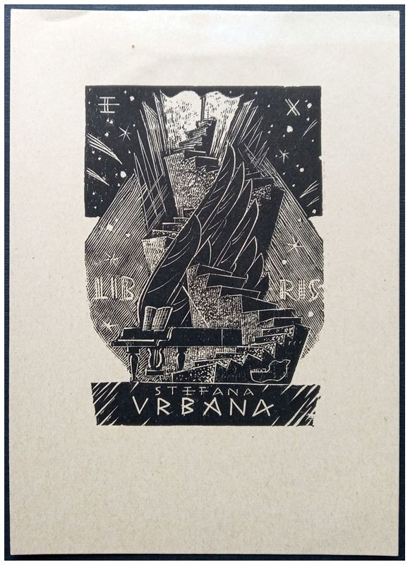 Cieślewski Tadeusz (04) Exlibris Stefana Urbana, X2