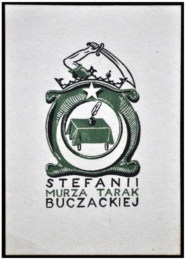 Przypkowski Tadeusz (09) [Exlibris] Stefanii Murza Tarak Buczackiej, X3/2