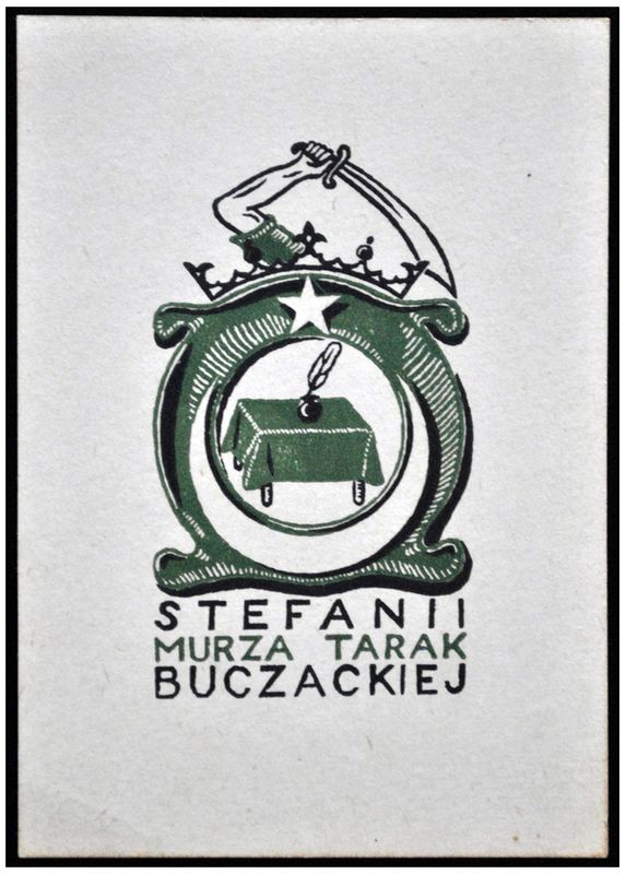 Przypkowski Tadeusz (09) [Exlibris] Stefanii Murza Tarak Buczackiej, X3/2