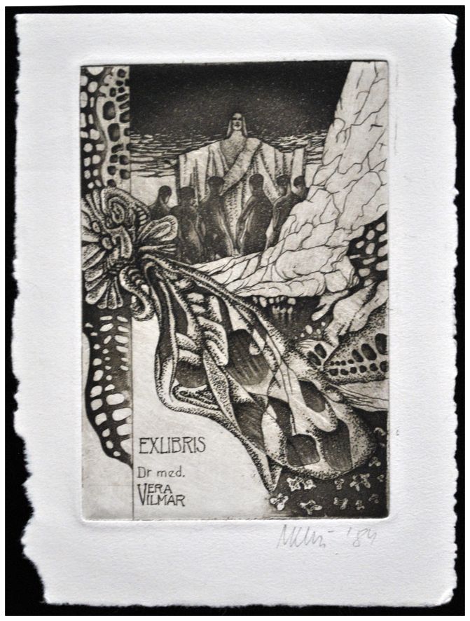 Klincewicz Marian (7) Exlibris Dr med. Vera Vilar, C3+C5, 1984