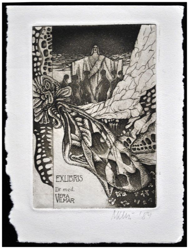 Klincewicz Marian (7) Exlibris Dr med. Vera Vilar, C3+C5, 1984
