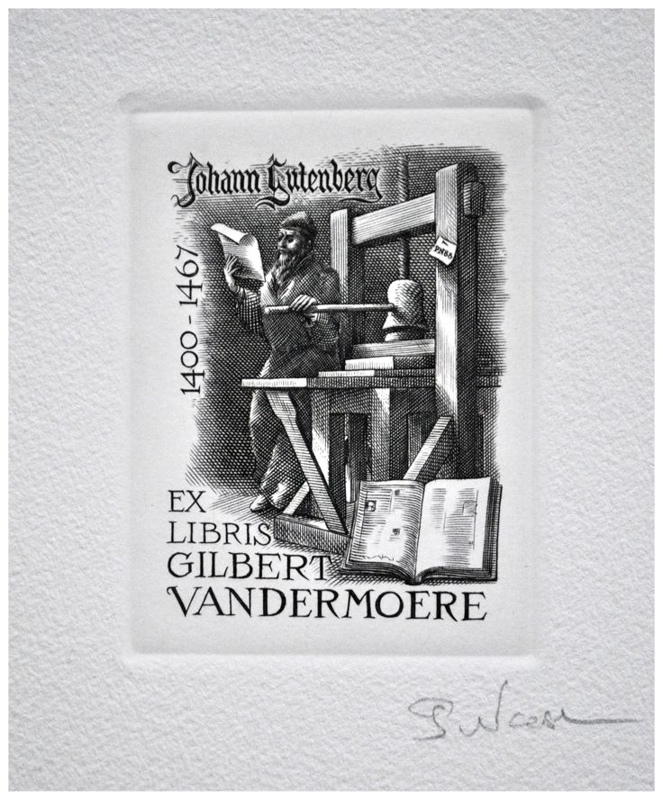 Naszarkowski Piotr (25/1988) Exlibris Gilbert Vandermoere, C2, 64x84