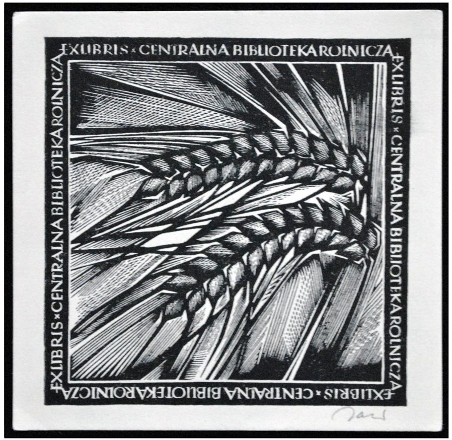 Jakubowski Wojciech Exlibris Centralna Biblioteka Rolnicza, X2