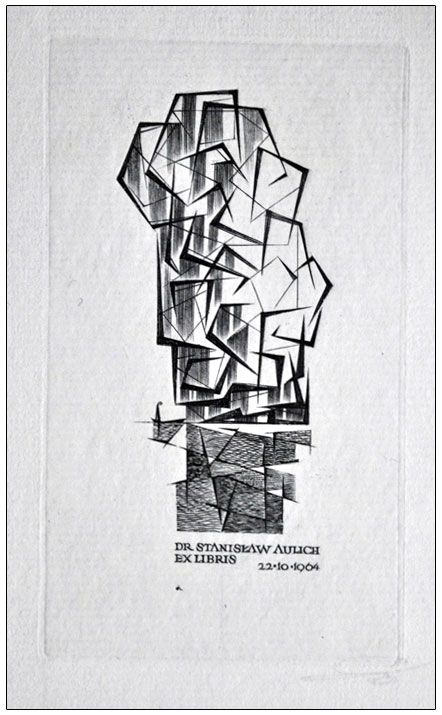 Bortowski Andrzej (04) Exlibris dr Stanisław Aulich, C2, 1964