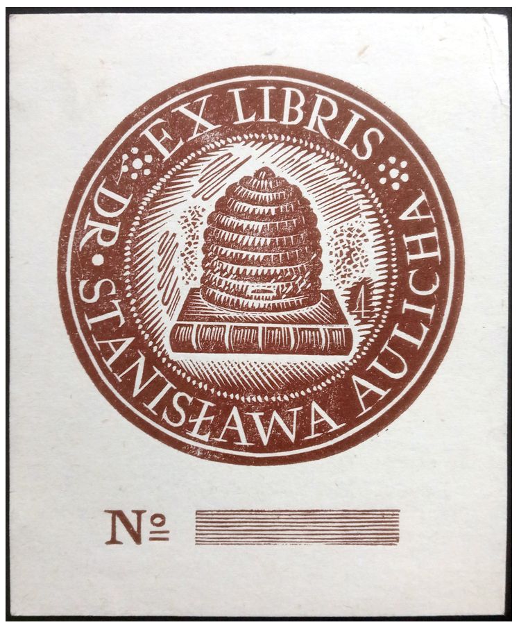 Łuckiewicz Stanisław (01) Exlibris dr. Stanisława Aulicha, X2, 1956