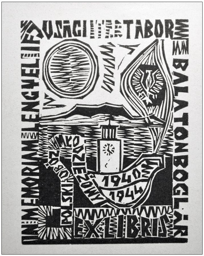 Trojan Marian (04) Exlibris Polski Obóz Młodzieżowy, X3