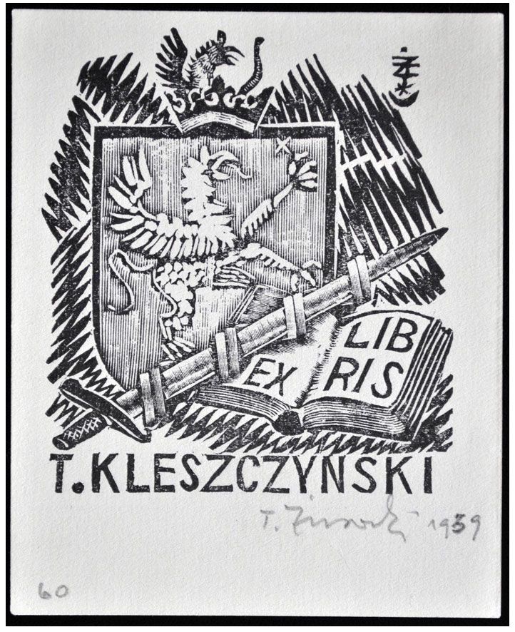 Żurowski Tadeusz - Exlibris T. Kleszczyński, 1939