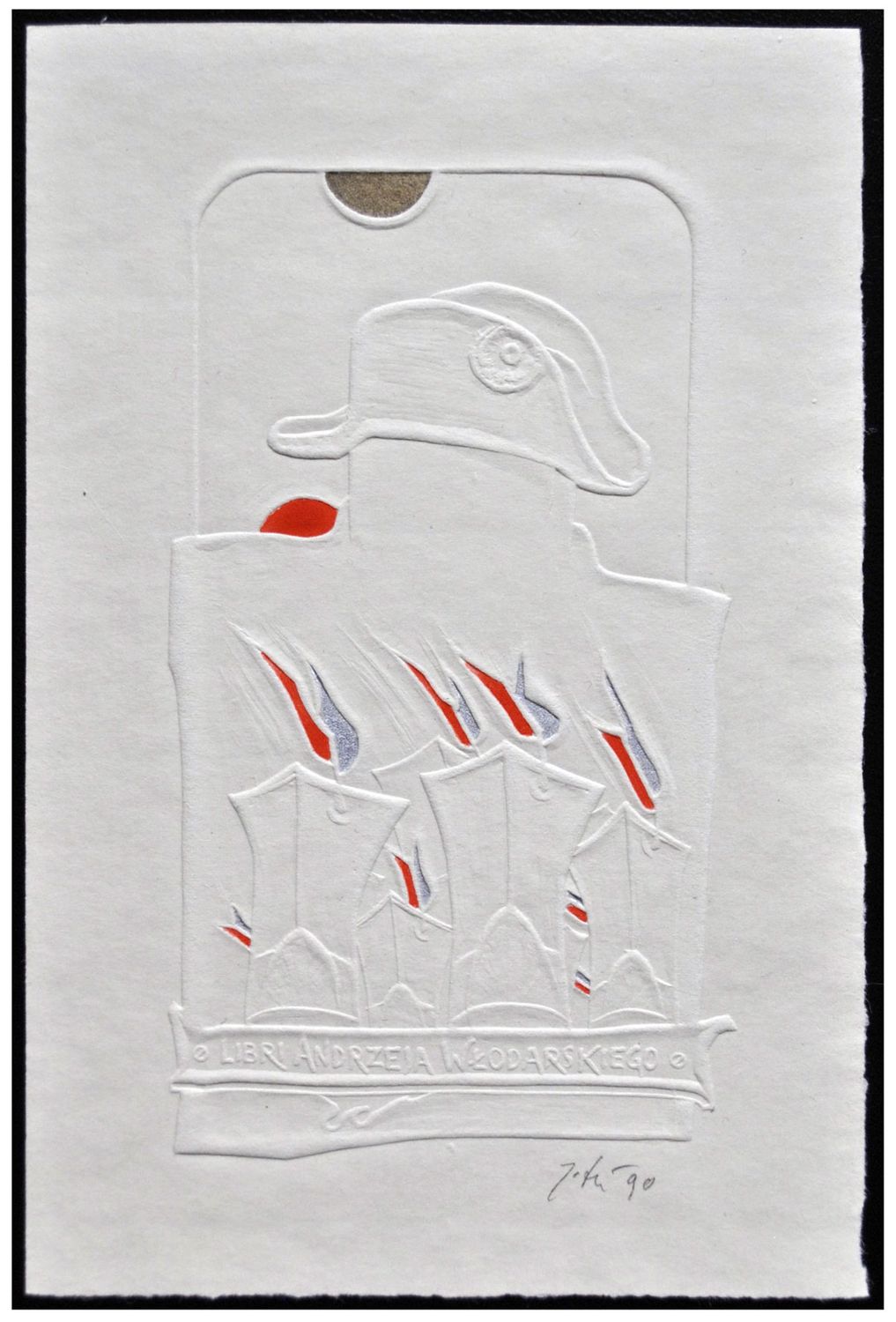 Halicki Janusz (03) Exlibris Andrzeja Włodarskiego, P1/4+suchoryt, 1990