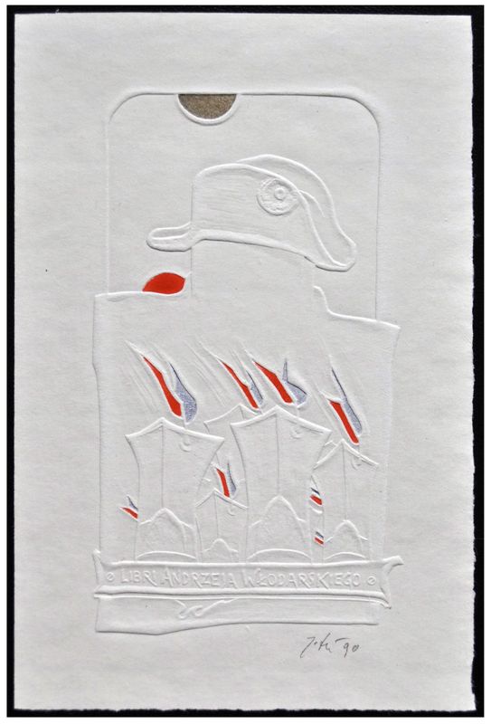Halicki Janusz (03) Exlibris Andrzeja Włodarskiego, P1/4+suchoryt, 1990