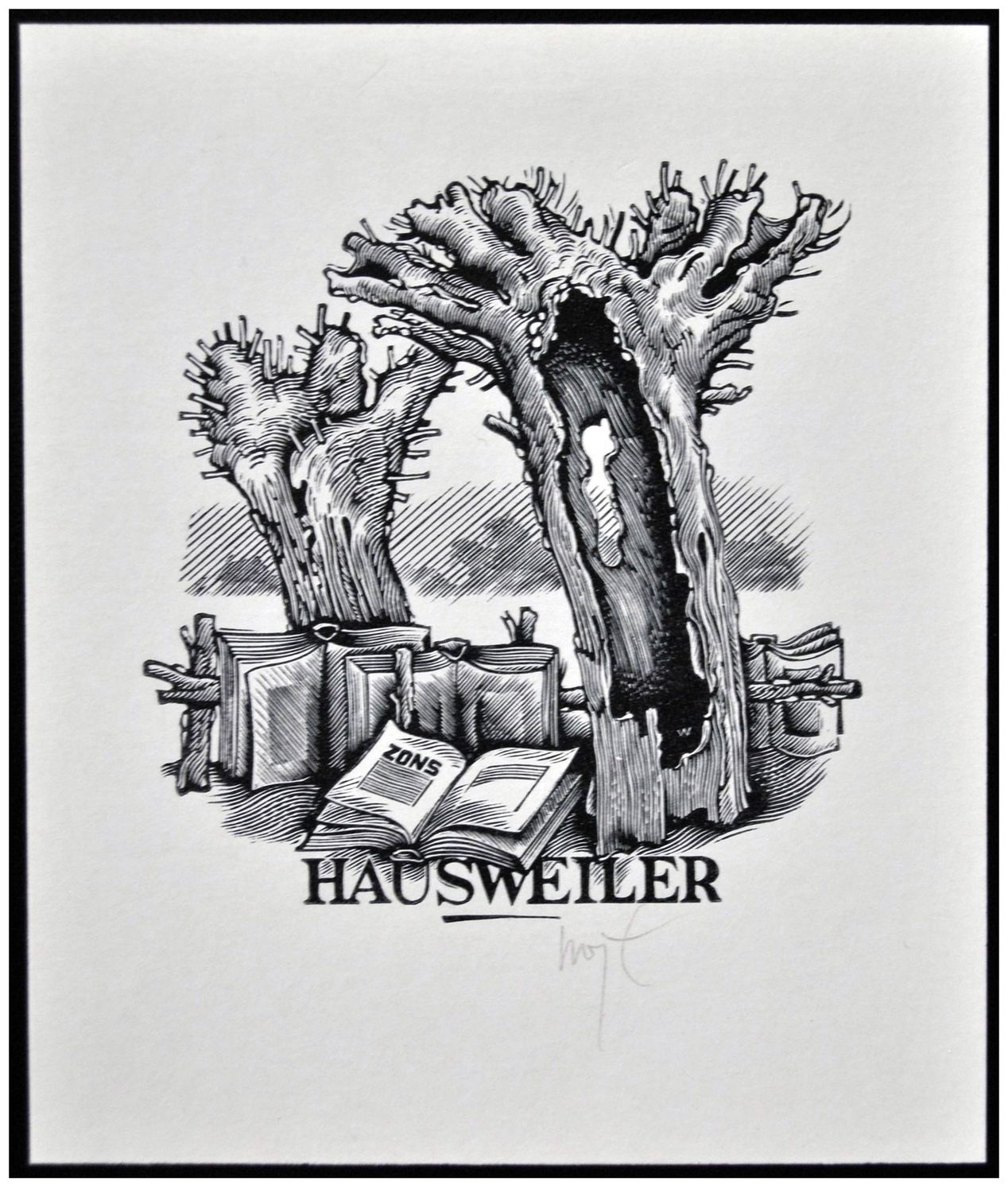 Łuczak Wojciech (49) Exlibris Hausweiler, X2