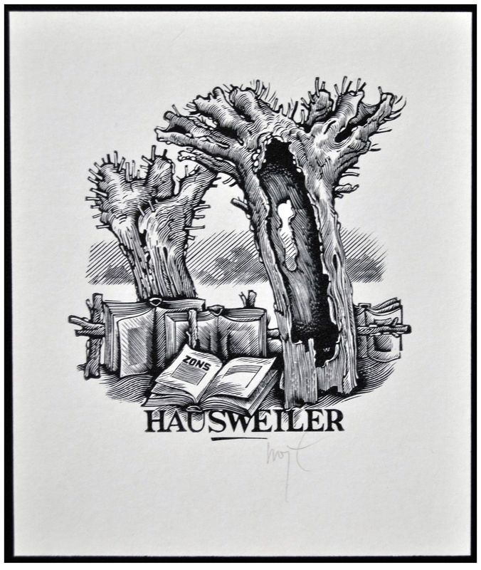 Łuczak Wojciech (49) Exlibris Hausweiler, X2