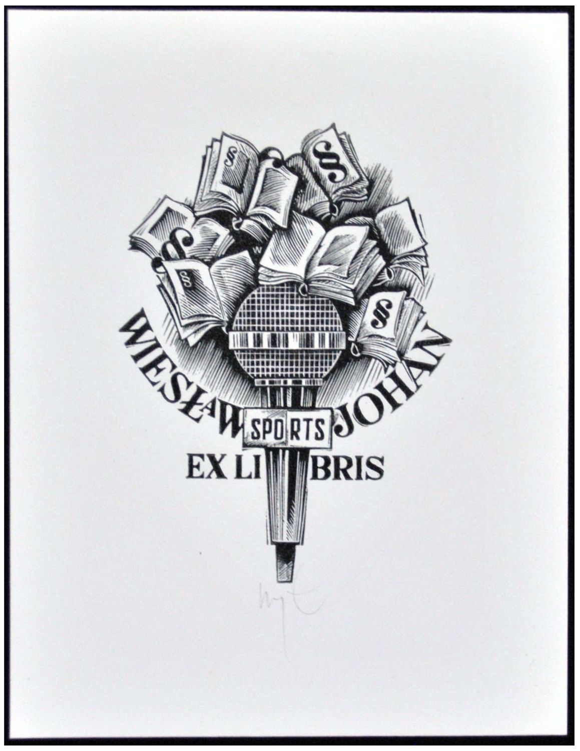 Łuczak Wojciech (50) Exlibris Wiesław Johan, X2