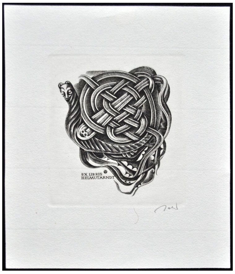 Jakubowski Wojciech (609/1986) Ex libris Helmut Arndt, 66x60