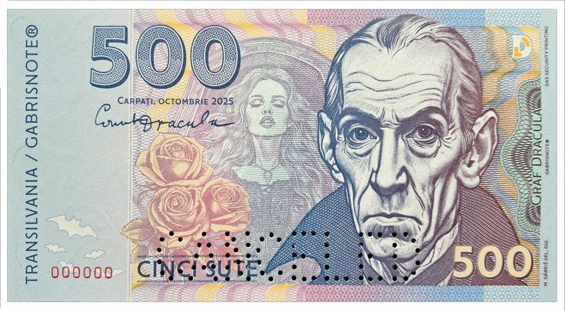 2025/09e 500 Draculi Hrabia Drakula Transylwania (000000) + perforacja CANCELED