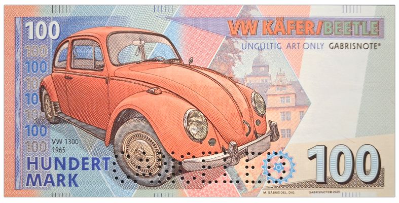 2025/11c Mini samochody 100 marek VW Garbus (bez serii i numeru) + perforacja CANCELED