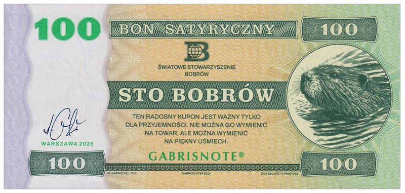 2025/19b 100 bobrów + autograf Mateja Gábriša