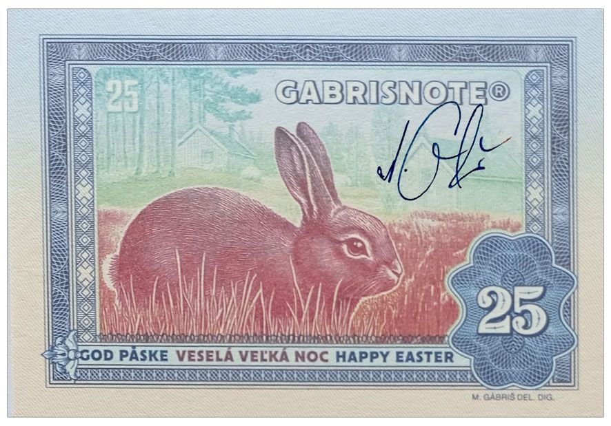 2025/17b Happy Easter + autograf Mateja Gábriša