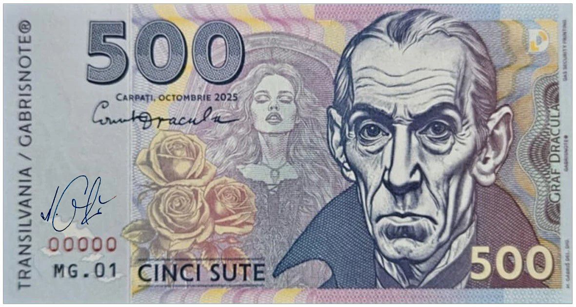 2025/09e 500 Draculi Hrabia Drakula Transylwania (MG.01 00000) + autograf Mateja Gábriša