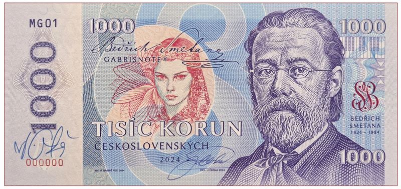 2024/14e Bedrich Smetana (MG01000000) + autograf Jozefa Česli + autograf Mateja Gábriša