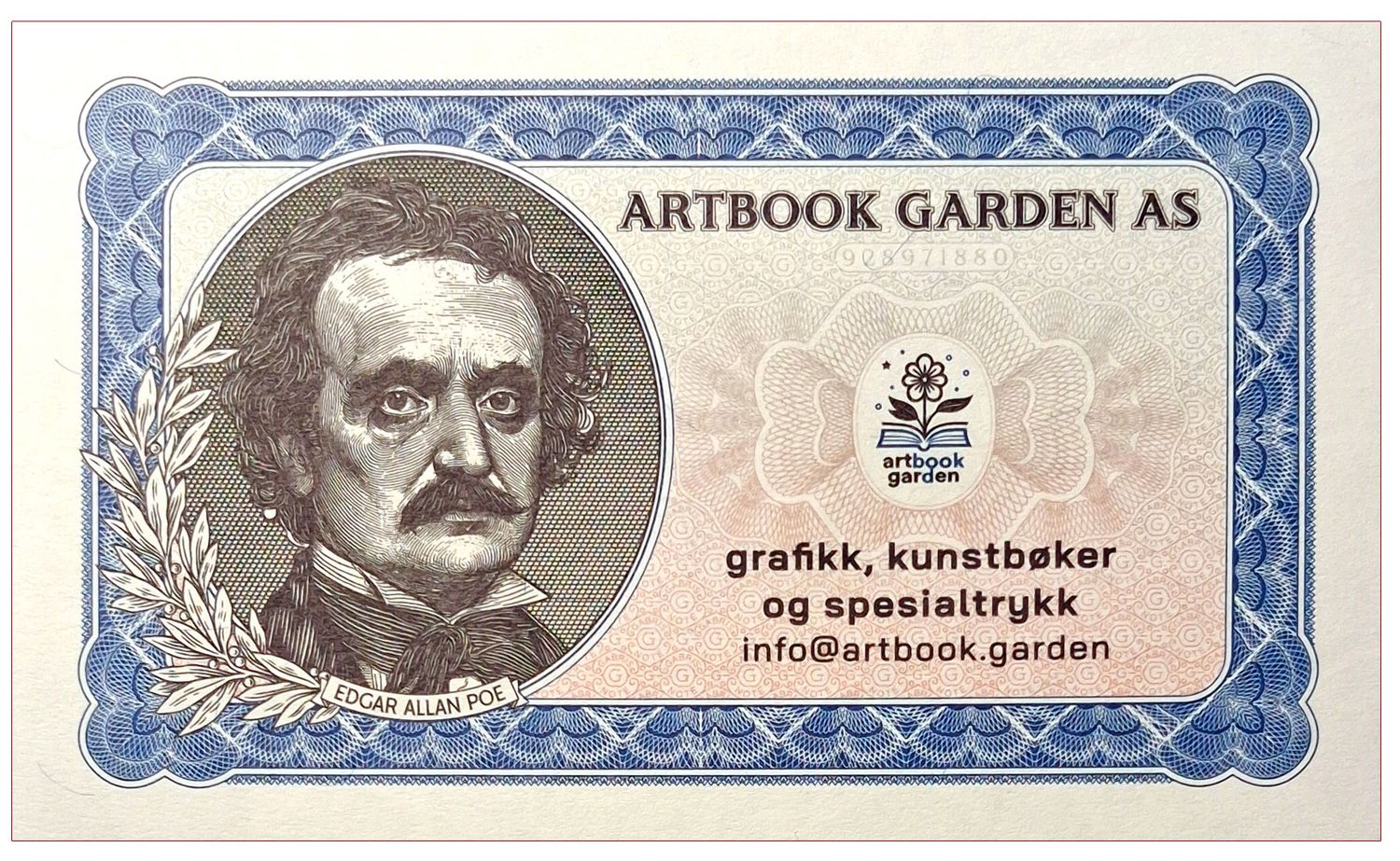 2024/22d Edgar Allan Poe - Matej Gabris - wizytówka (C)