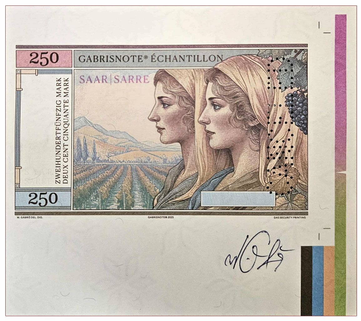 2025/13i Saar / Sarre Ludwidskirche (1775-2025) wariant A - mini arkusz + autograf Mateja Gábriša