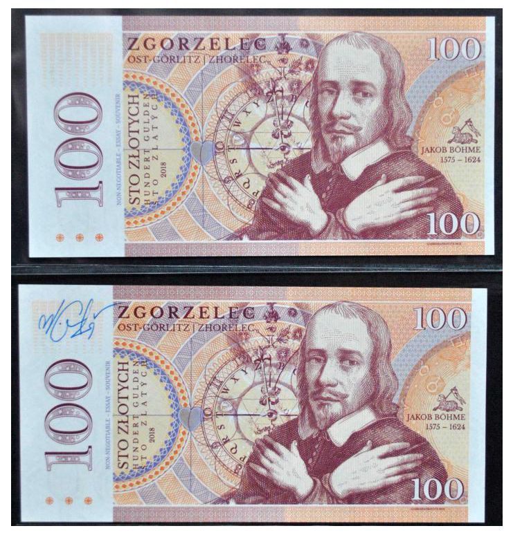 2018 100 złotych, Jakob Böhme, Zgorzelec (seria PL+PZ)