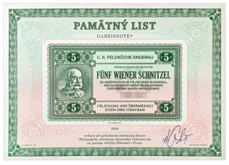 List pamiątkowy (5) - spotkanie kolekcjonerów gabriszowek (Praga, 22-23. marca 2024) + autograf Mateja Gábriša