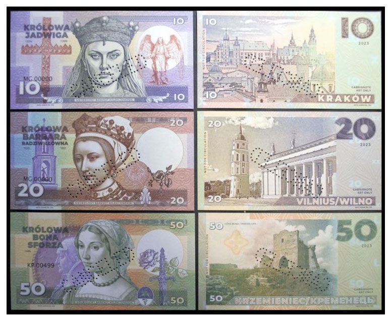 2023/15f Królowe Polski - zestaw z perforacją CANCELED - Bona wariant A (zielony)