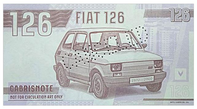 2023/03i Samochody socjalizmu Fiat 126p "Maluch" (bez numeru) błąd druku (wariant I) + perforacja CANCELED