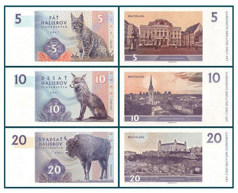 2021/06 5, 10, 20 halerzy seria Zwierzęta (numerowana seria R.01, L.01, Z.01)