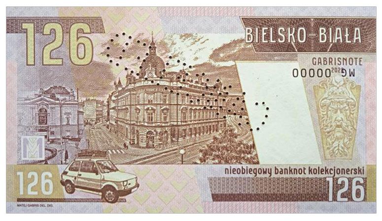 2023/03e Samochody socjalizmu Fiat 126p "Maluch" (MG00000) dwa błędy numeracji + perforacja CANCELED