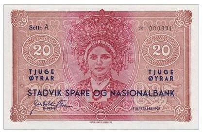 2021/14 20 øyrar Stadvik 1905 (numerowana seria A)
