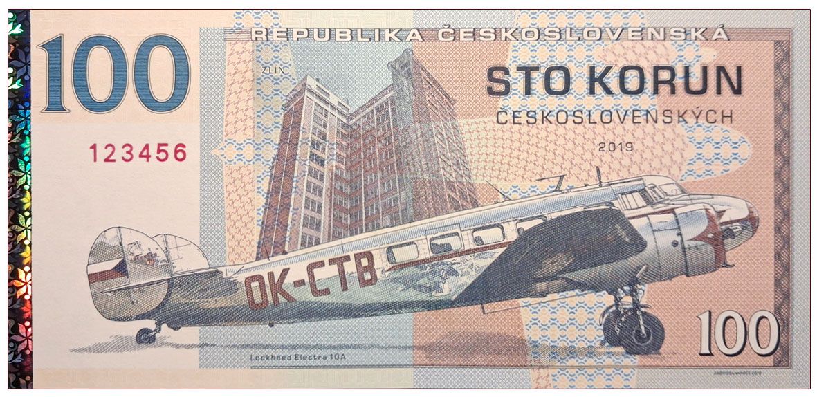 2019/19 100 koron Jan Antonin Bata (12345) hologram