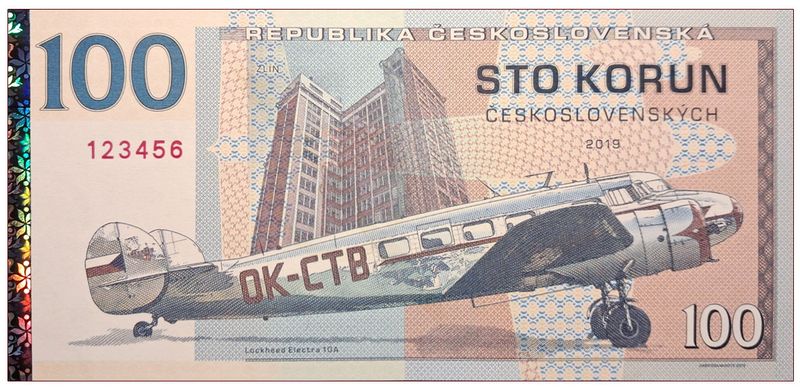 2019/19 100 koron Jan Antonin Bata (12345) hologram