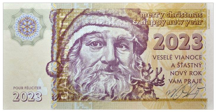 2022/15ag Merry Christmas and Happy New Year 2023 PF 2023 + autograf Mateja Gábriša