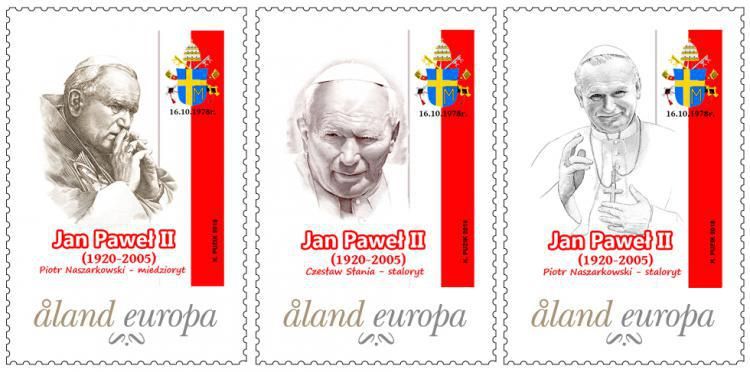 2018 Wyspy Alandzkie Jan Paweł II - 40. rocznica wyboru (seria)