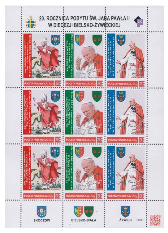 KP006-8 Jan Paweł II w diecezji bielsko-żywieckiej (arkusz)