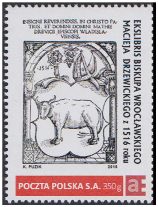 KP024a Ekslibris Macieja Drzewickiego (z błędem)