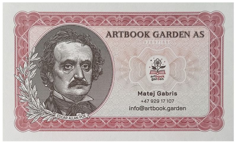 2024/21a Edgar Allan Poe - Matej Gabris - wizytówka wersja (A)