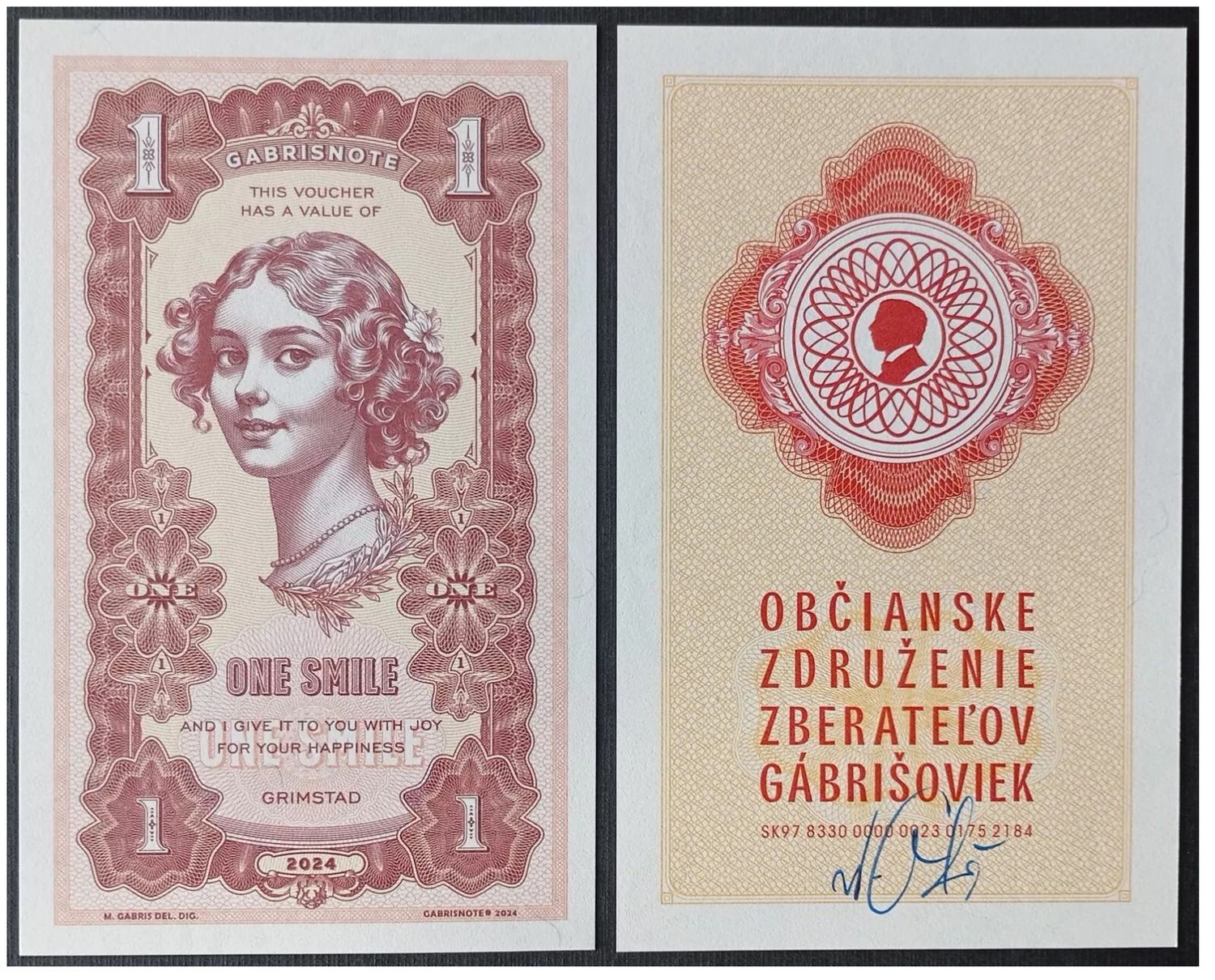 2024/22cg One smile (Jeden uśmiech) C + autograf Mateja Gábriša
