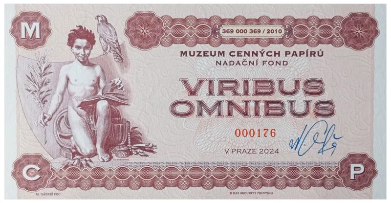2024/24ag Viribus Omnibus Muzeum Papierów Wartościowych w Pradze (MCP) + autograf Mateja Gábriša
