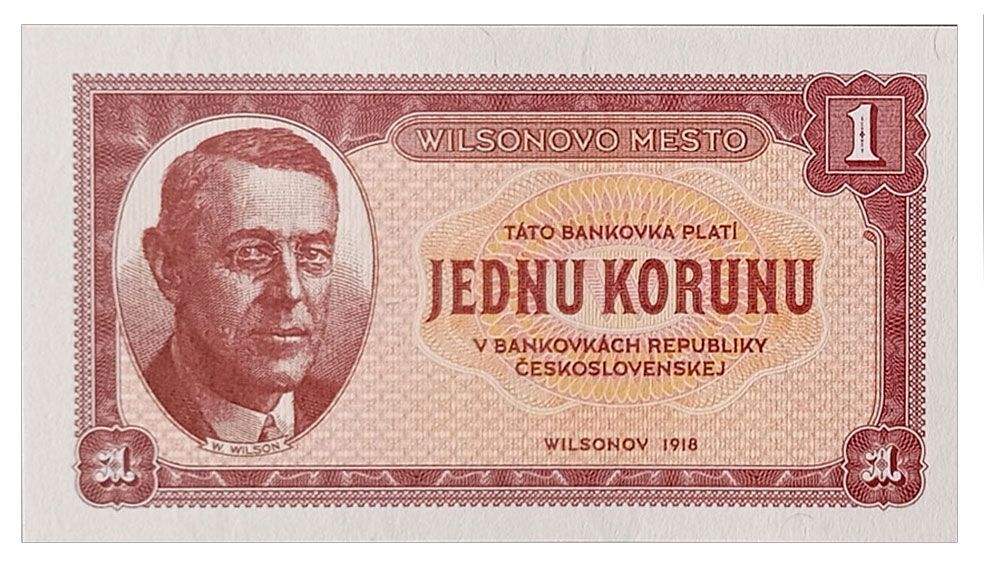 2024/18c 1 korona - Wilsonovo Mesto 1918 - wariant czerwony