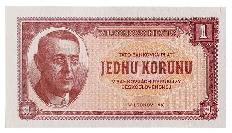 2024/18c 1 korona - Wilsonovo Mesto 1918 - wariant czerwony