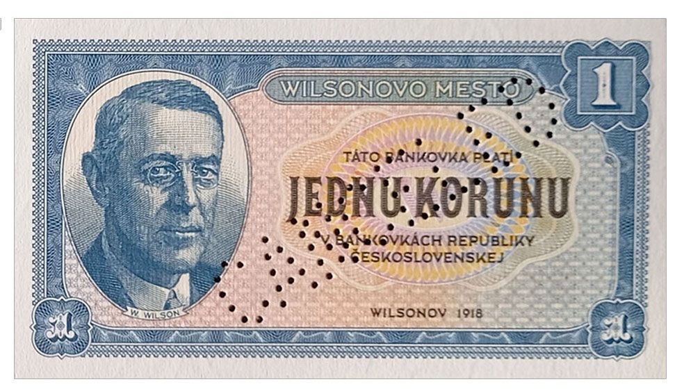 2024/18b 1 korona - Wilsonovo Mesto 1918 + perforacja CANCELED