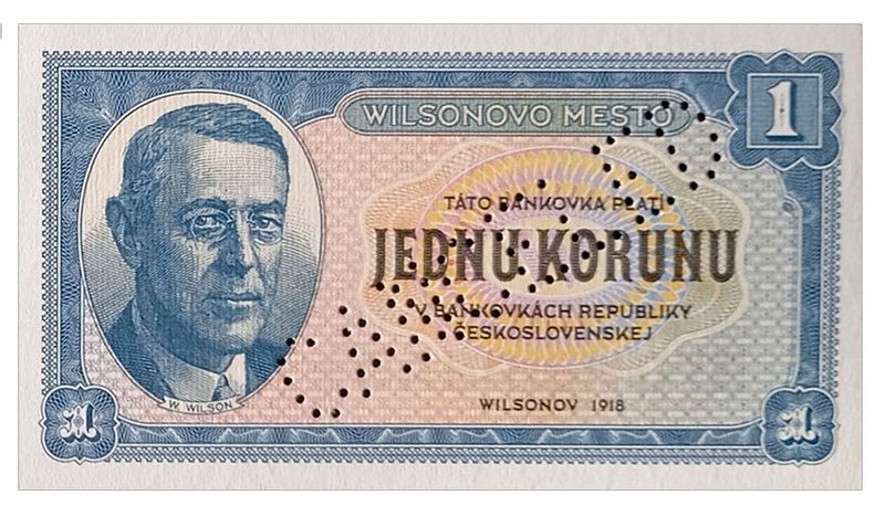 2024/18b 1 korona - Wilsonovo Mesto 1918 + perforacja CANCELED