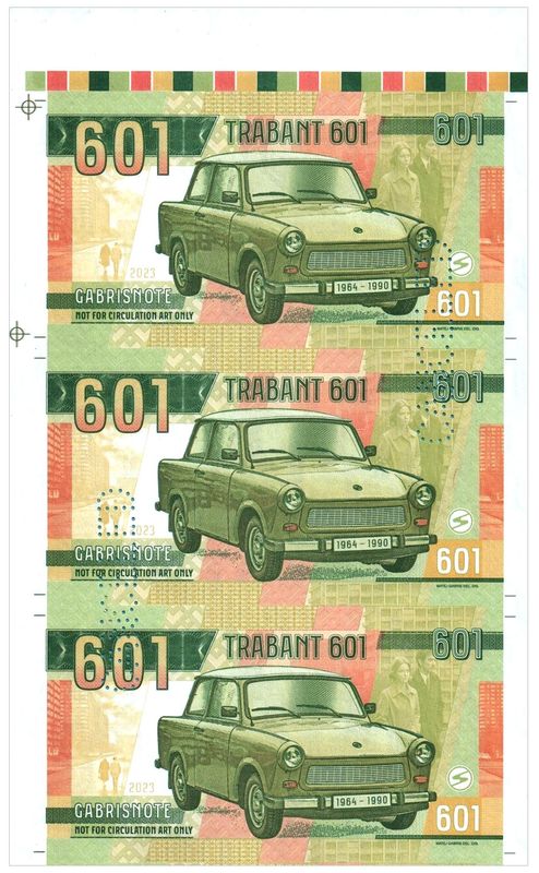 2023/07g Samochody socjalizmu Trabant 601 (arkusz) + perforacja CANCELED